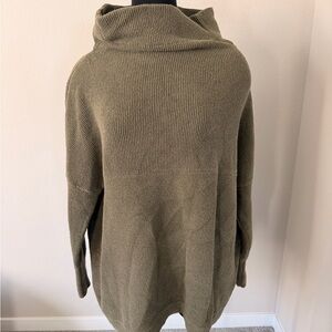 We The Free Heavy Weight Olive Cowl Neck Sweater